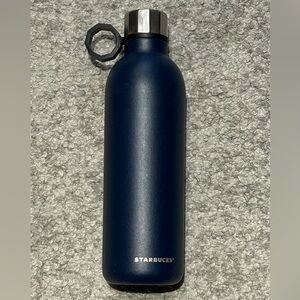 Starbucks Navy Blue Water Bottle with Silver Cap 20oz